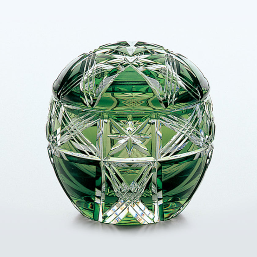 BOWL] TRINKET BOX OBLIQUE LATTICE & STARS | EDO KIRIKO | KAGAMI