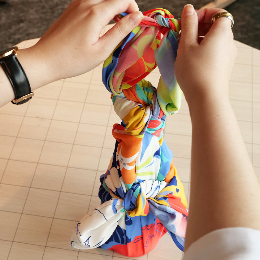 [FUROSHIKI] HANA (PLAIN WEAVE 96CM) | DYEING | ASAKURA SENPU