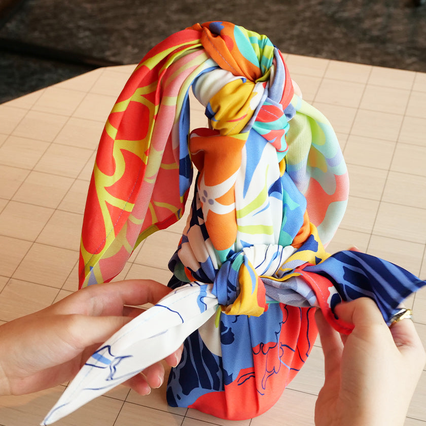 [FUROSHIKI] HANA (PLAIN WEAVE 96CM) | DYEING | ASAKURA SENPU