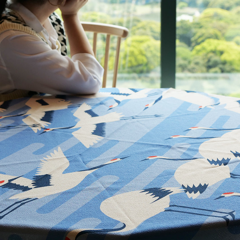 [FUROSHIKI] TSURU KASUMI TAZUKASUMI (CREPE 96CM) | DYEING | ASAKURA SENPU