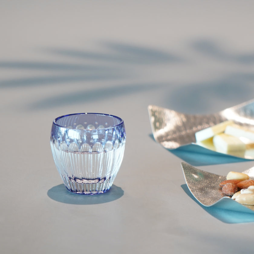 [SAKE CUP] SAKE CUP CHRYSANTHEMUM BY SATOSHI NABETANI MASTER OF TRADITIONAL CRAFTS | EDO KIRIKO | KAGAMI CRYSTAL