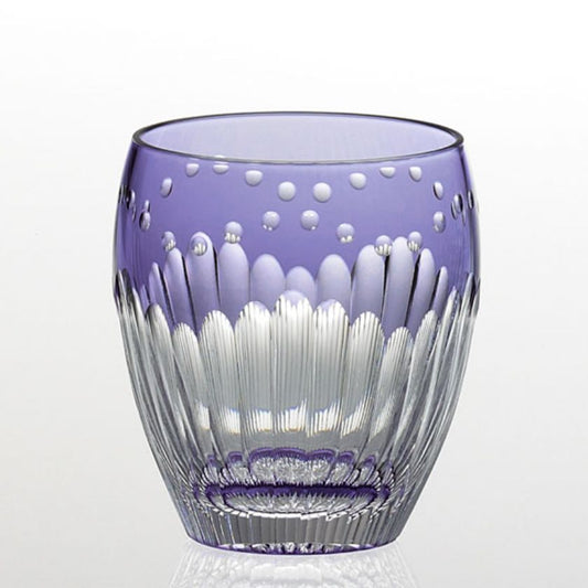 [ROCKS GLASS] WHISKEY GLASS CHRYSANTHEMUM BY SATOSHI NABETANI MASTER OF TRADITIONAL CRAFTS | EDO KIRIKO | KAGAMI CRYSTAL