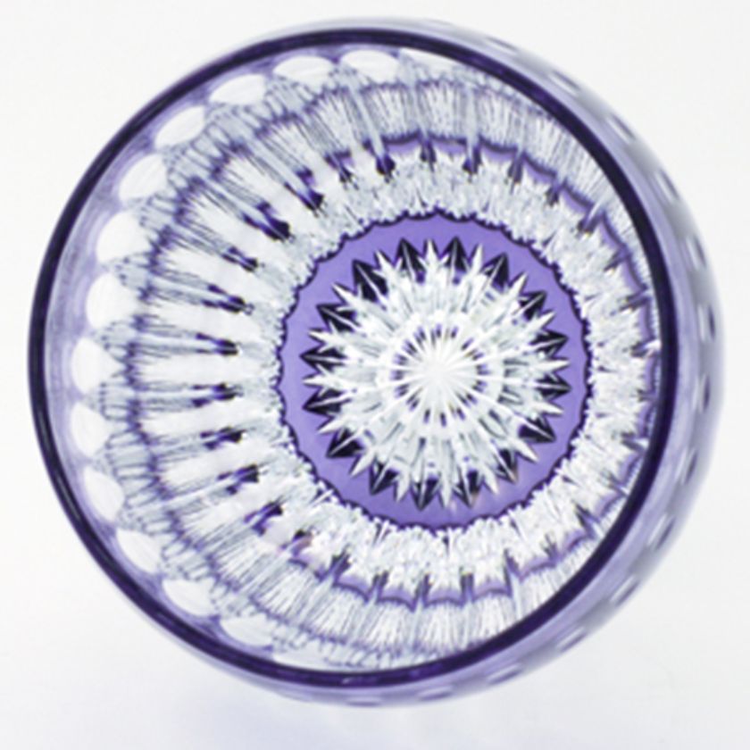 [ROCKS GLASS] WHISKEY GLASS CHRYSANTHEMUM BY SATOSHI NABETANI MASTER OF TRADITIONAL CRAFTS | EDO KIRIKO | KAGAMI CRYSTAL