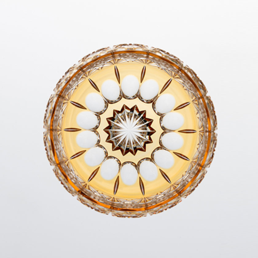[SAKE CUP] FUKA (DAZZLING WIND) BY JUNICHI NABETANI MASTER OF TRADITIONAL CRAFTS | EDO KIRIKO | KAGAMI CRYSTAL