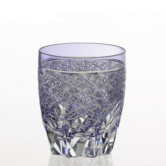 [ROCKS GLASS] WHISKEY GLASS (A) BY HIDEAKI SHINOZAKI MASTER OF TRADITIONAL CRAFTS | EDO KIRIKO | KAGAMI CRYSTAL