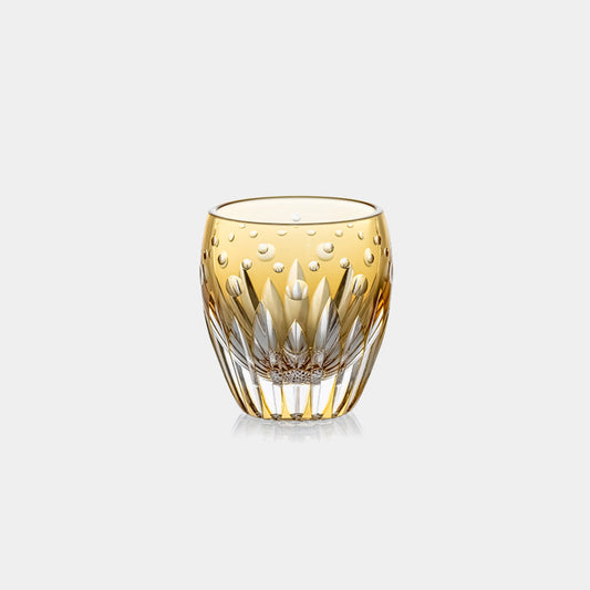 [ROCKS GLASS] SUNFLOWER BY SATOSHI NABETANI MASTER OF TRADITIONAL CRAFTS | EDO KIRIKO | KAGAMI CRYSTAL