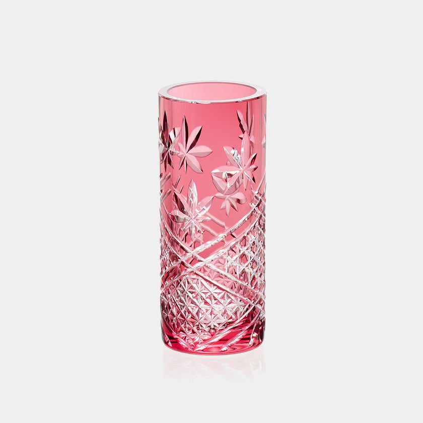 [VASE] AUTUMN LEAVES | EDO KIRIKO | KAGAMI CRYSTAL