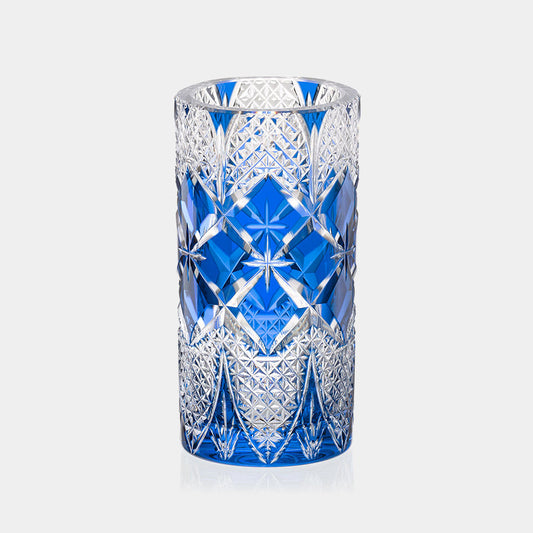 [VASE] HISHI-YOTSU-HANA | EDO KIRIKO | KAGAMI CRYSTAL