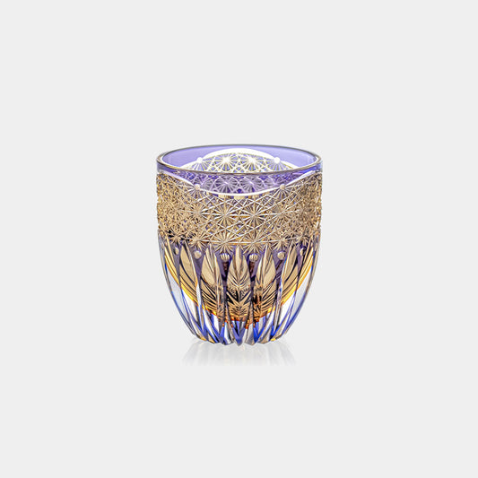 [ROCKS GLASS] HANA KAGAMI BY SATOSHI NABETANI, MASTER OF TRADITIONAL CRAFTS | EDO KIRIKO | KAGAMI CRYSTAL