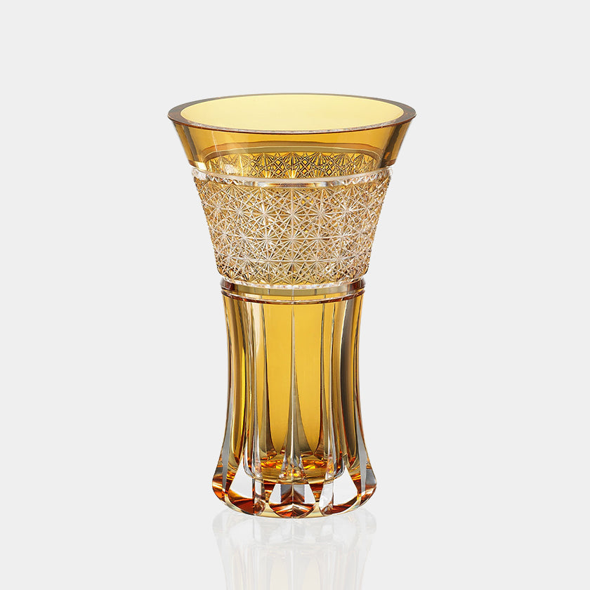 [VASE] BONFIRE BY TATSUYA NEMOTO, MASTER OF TRADITIONAL CRAFTS | EDO KIRIKO | KAGAMI CRYSTAL