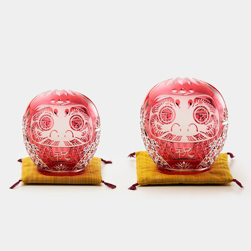 [FIGURINE] DARUMA DOLL | EDO KIRIKO | KAGAMI CRYSTAL